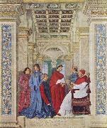 Melozzo da Forli Pope Sixtus IV appoints Bartolomeo Platina prefect of the Vatican Library Spain oil painting artist
